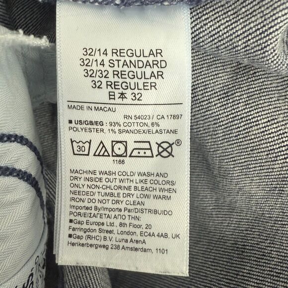 GAP ‘70s Flare Low Rise 32 / 14 Regular Dark Indigo Blue Jeans Denim EUC B43 - Picture 6 of 6